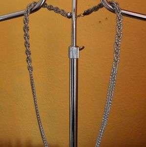 3/$10 Braided Silver Necklace